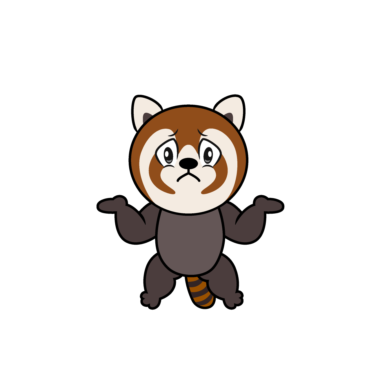 Panda Rojo Preocupado