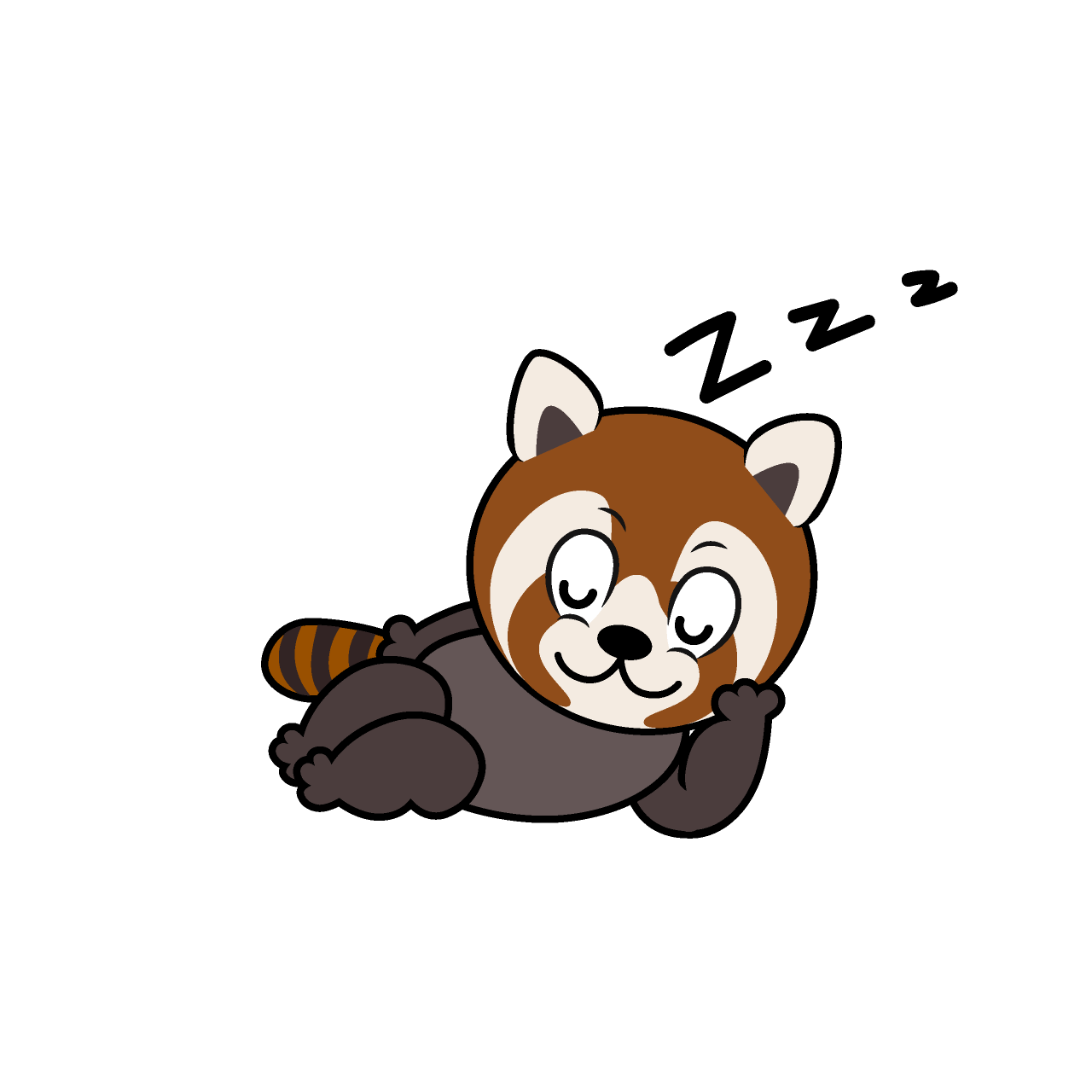 Panda Rojo Durmiendo