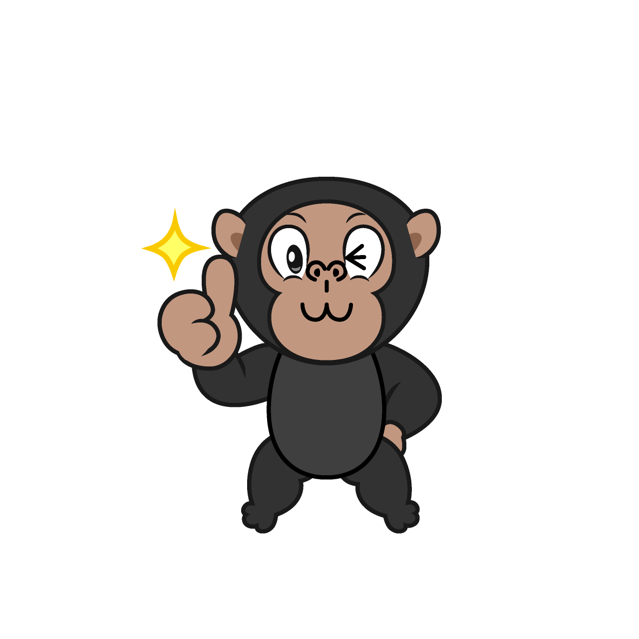 Chimpancé Pulgar Arriba