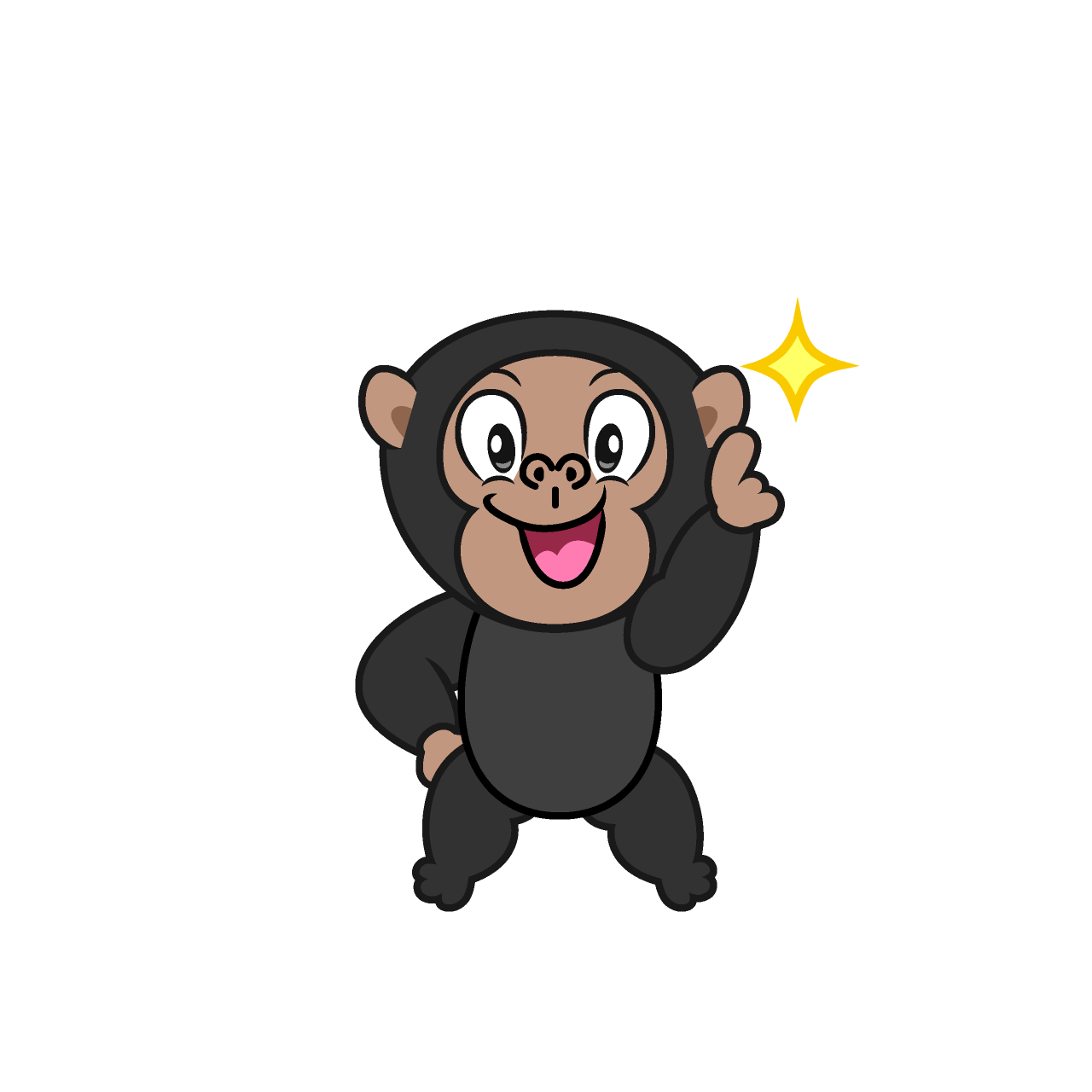 Chimpancé Posando