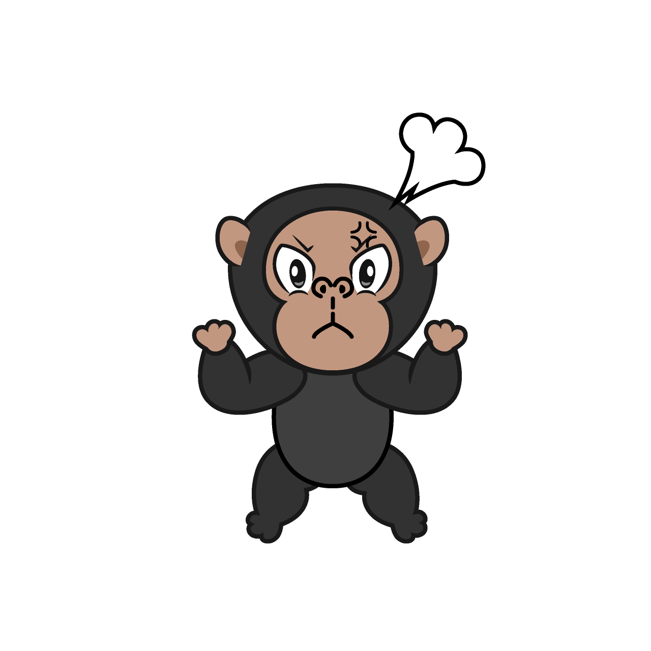 Chimpancé Enojado