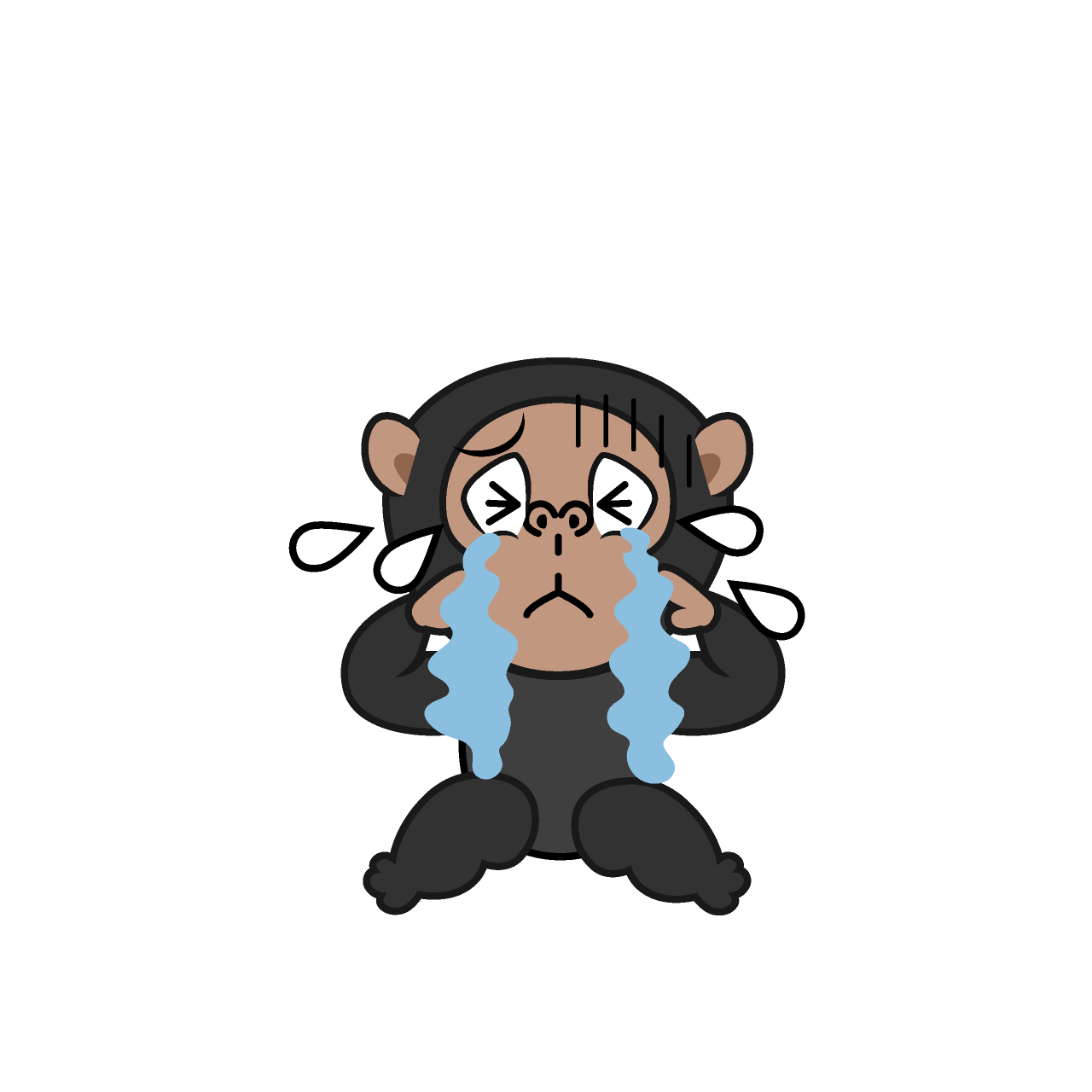 Chimpancé Llorando
