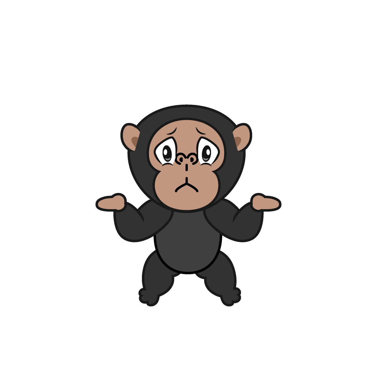 Chimpancé Preocupado