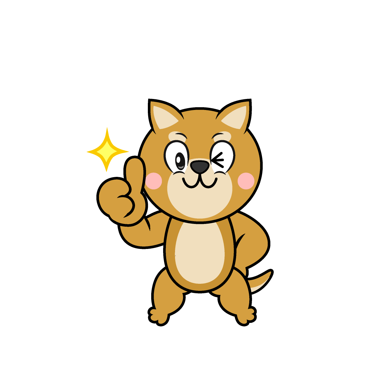 Thumbs up Shiba Inu