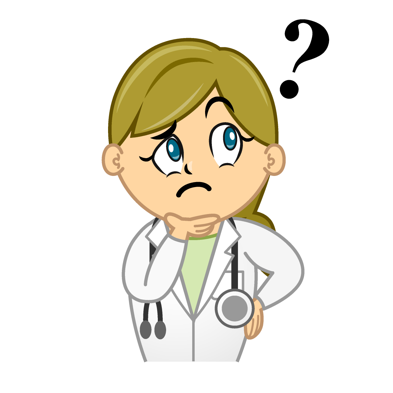 Thinking Female Doctor