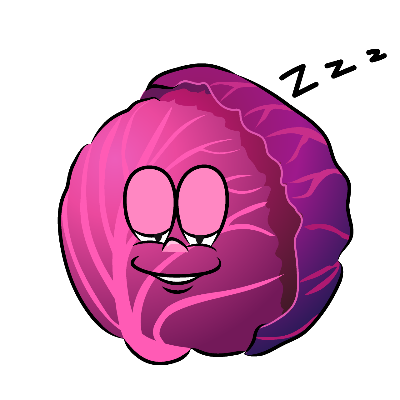 Sleeping Red Cabbage