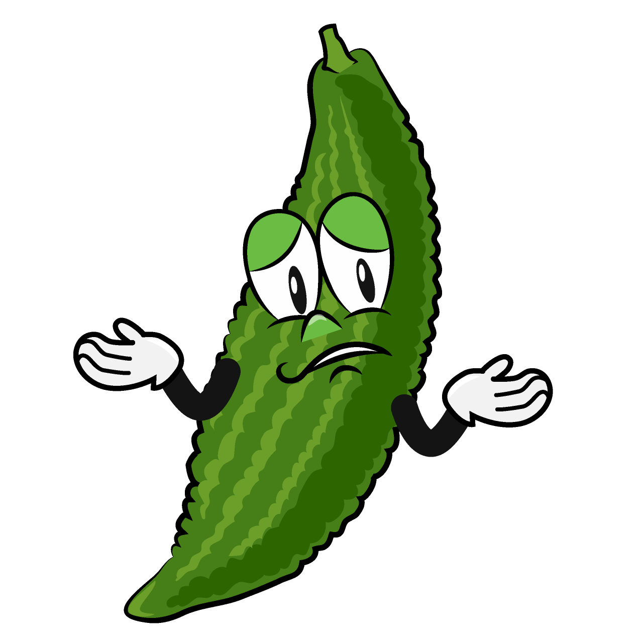 Melón Amargo Preocupado