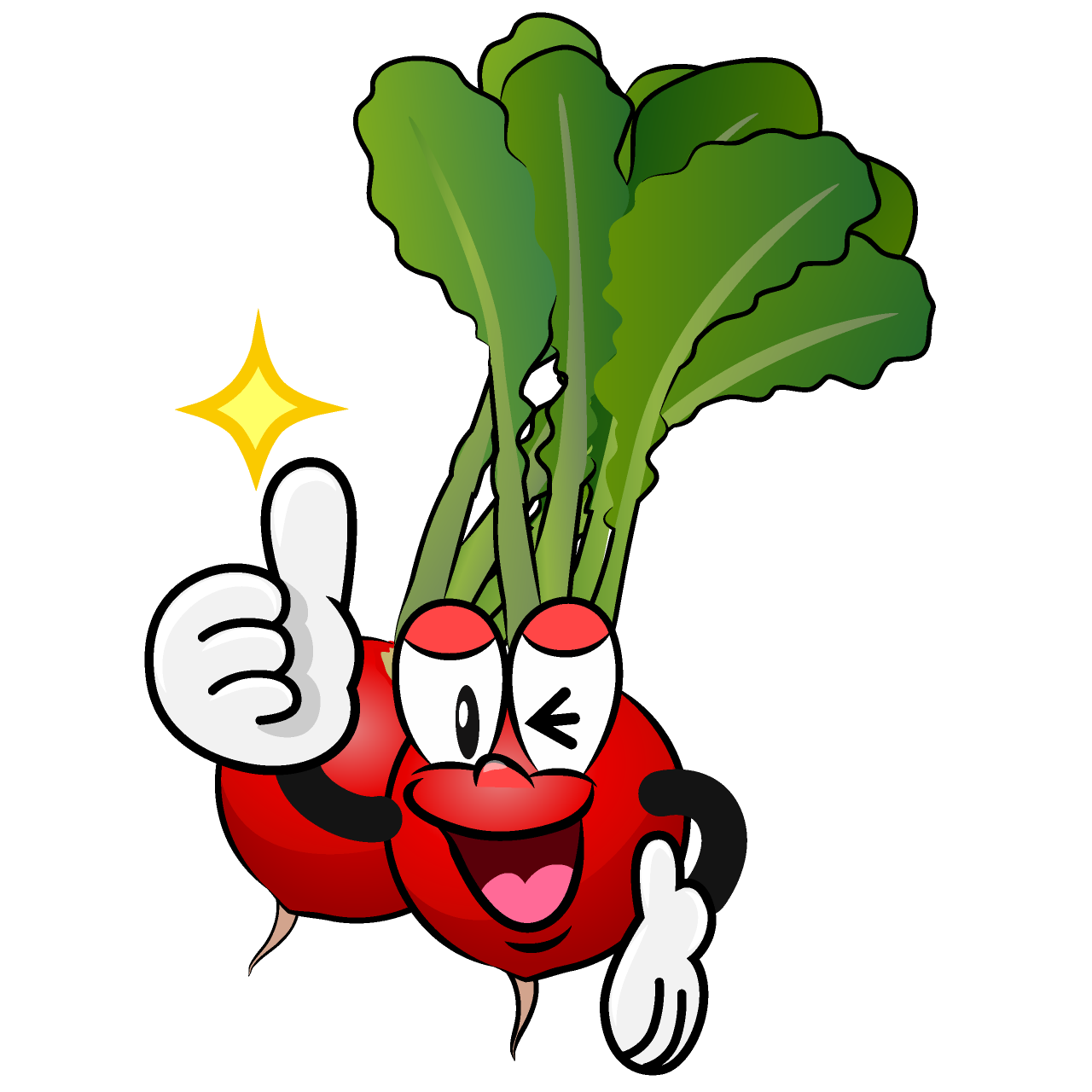 Thumbs up Radish