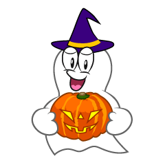 Ghost with Pumpkin