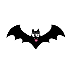 Black Bat Flying