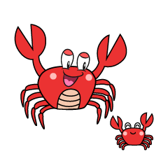 Parent and Child Crab