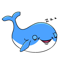 Sleeping Cute Whale