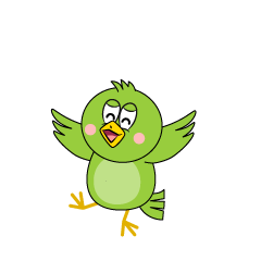 Smiling Green Bird