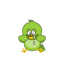 Sad Green Bird