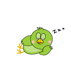 Sleeping Green Bird