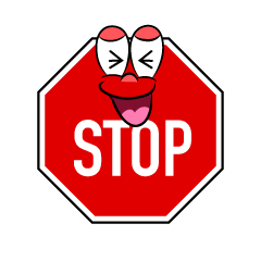 Laughing Stop Sign