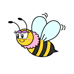 Girl Bee Flying