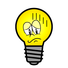 Depressed Light Bulb