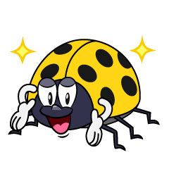 Glitter Yellow Ladybug