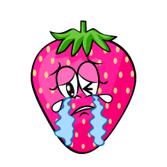 Crying Pink Strawberry