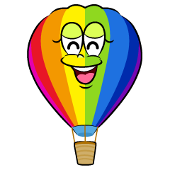 Smiling Rainbow Airballoon