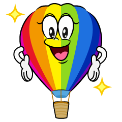 Glitter Rainbow Airballoon