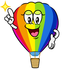 Posing Rainbow Airballoon