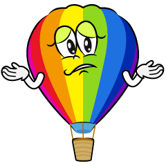 Troubled Rainbow Airballoon