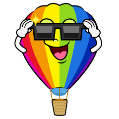 Cool Rainbow Airballoon