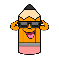 Pencil with Sunglasses