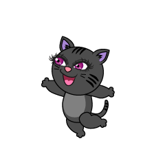 Jumping Black Cat