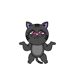 Troubled Black Cat