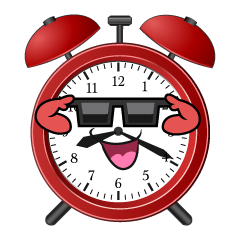 Alarm Clock with Sunglasses