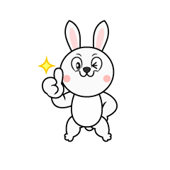 Thumbs Up White Rabbit