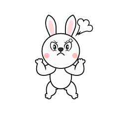 Angry White Rabbit