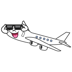 Airplane with Sunglasses