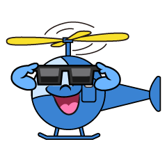 Helicopter with Sunglasses