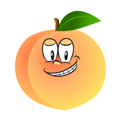 Free Surprising Peach Cartoon Image｜Charatoon