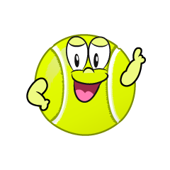 Posing Tennis Ball