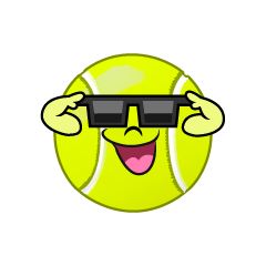 Tennis Ball with Sunglasses