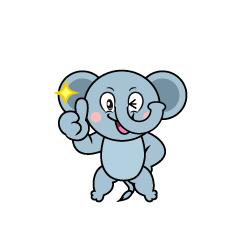 Elefante con Pulgares Arriba