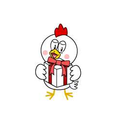 Chicken with Present