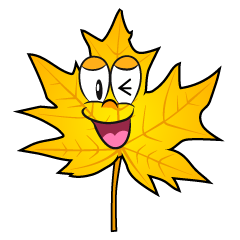 Laughing Yellow Fall Leaf