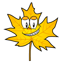 Grinning Yellow Fall Leaf