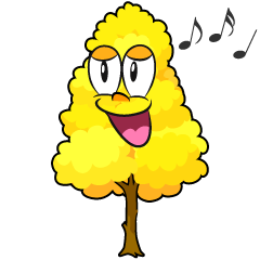 Singing Yellow Fall Tree