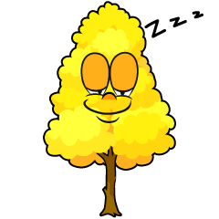 Sleeping Yellow Fall Tree
