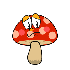 Thinking Red Mushroom