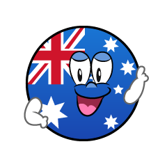 Posing Australian Symbol