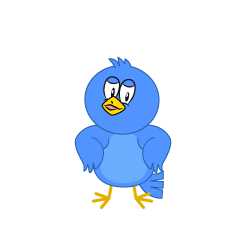 Standing Blue Bird