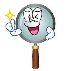 Thumbs up Magnifying Glass